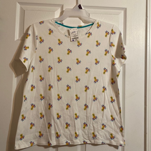 NWT. Croft and Barrow pineapple t-shirt. Size L. - Picture 1 of 4